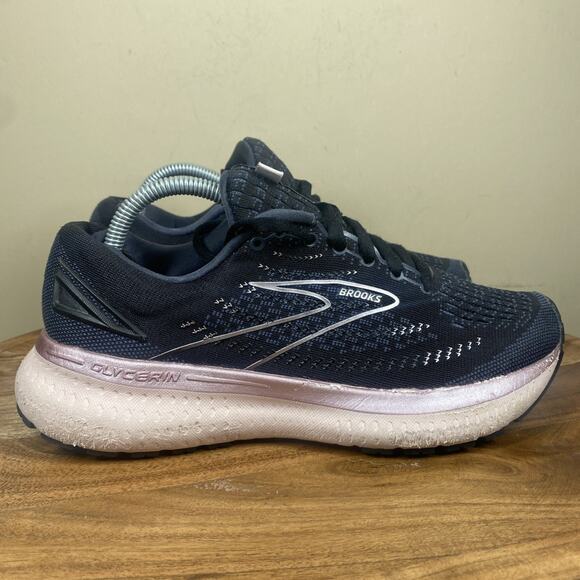 Brooks Glycerin GTS 19 Black Ombre Womens Black Pink Size 7 Running Shoes - Picture 1 of 11